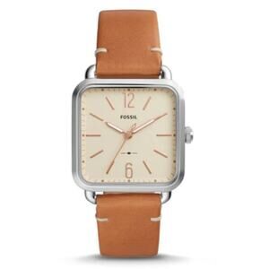 Fossil ES4253 Micah Three Hand Sage Tan Leather Watch